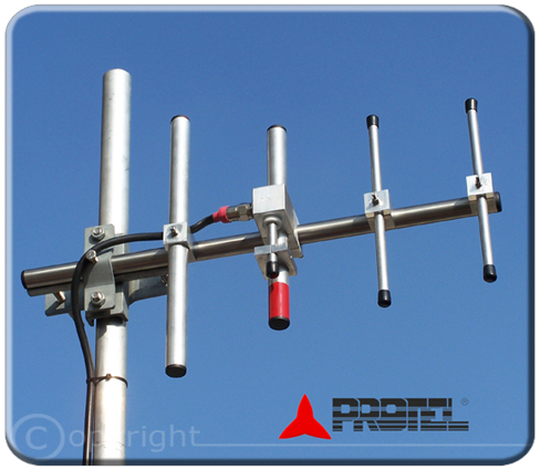 antenne directive 4 éléments bande 300 600 MHz Protel Antennekit