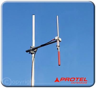 Antenne dipôle omnidirectionnelle 150 300 MHz Protel Antennekit web