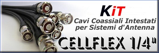 Cellflex 1/4" Câbles avec en-tête pour systèmes d'antenne FM